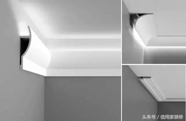 两米八的房高，只是绕了几圈石膏线，比邻居做的吊顶还好看