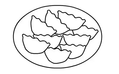 新年简笔画：元旦到了，别忘了教孩子画一个饺子或一碗汤圆