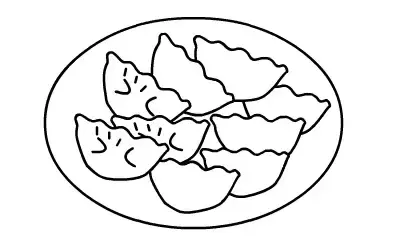 新年简笔画：元旦到了，别忘了教孩子画一个饺子或一碗汤圆