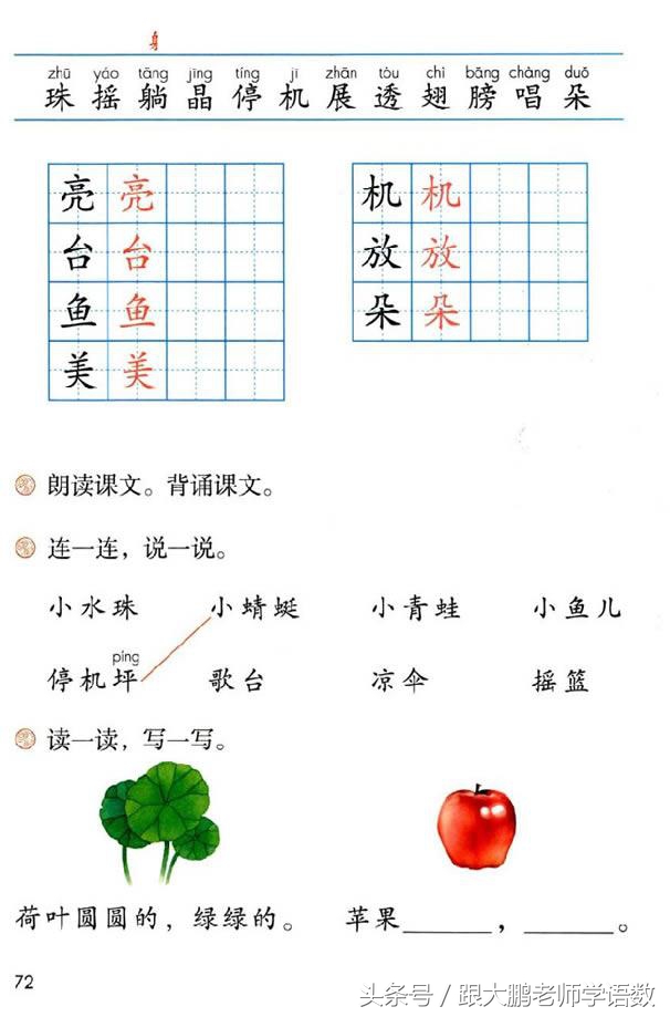 人教部编版一年级语文下册彩色完整版，快来收藏给孩子提前预习吧