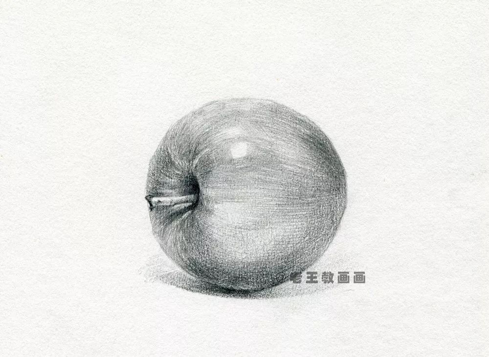 教你画素描苹果；简单易学的绘画教程