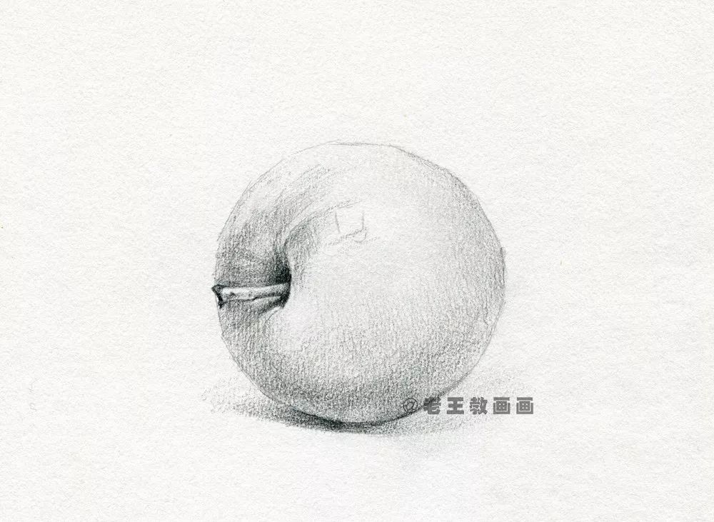 教你画素描苹果；简单易学的绘画教程