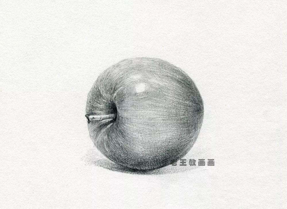 教你画素描苹果；简单易学的绘画教程