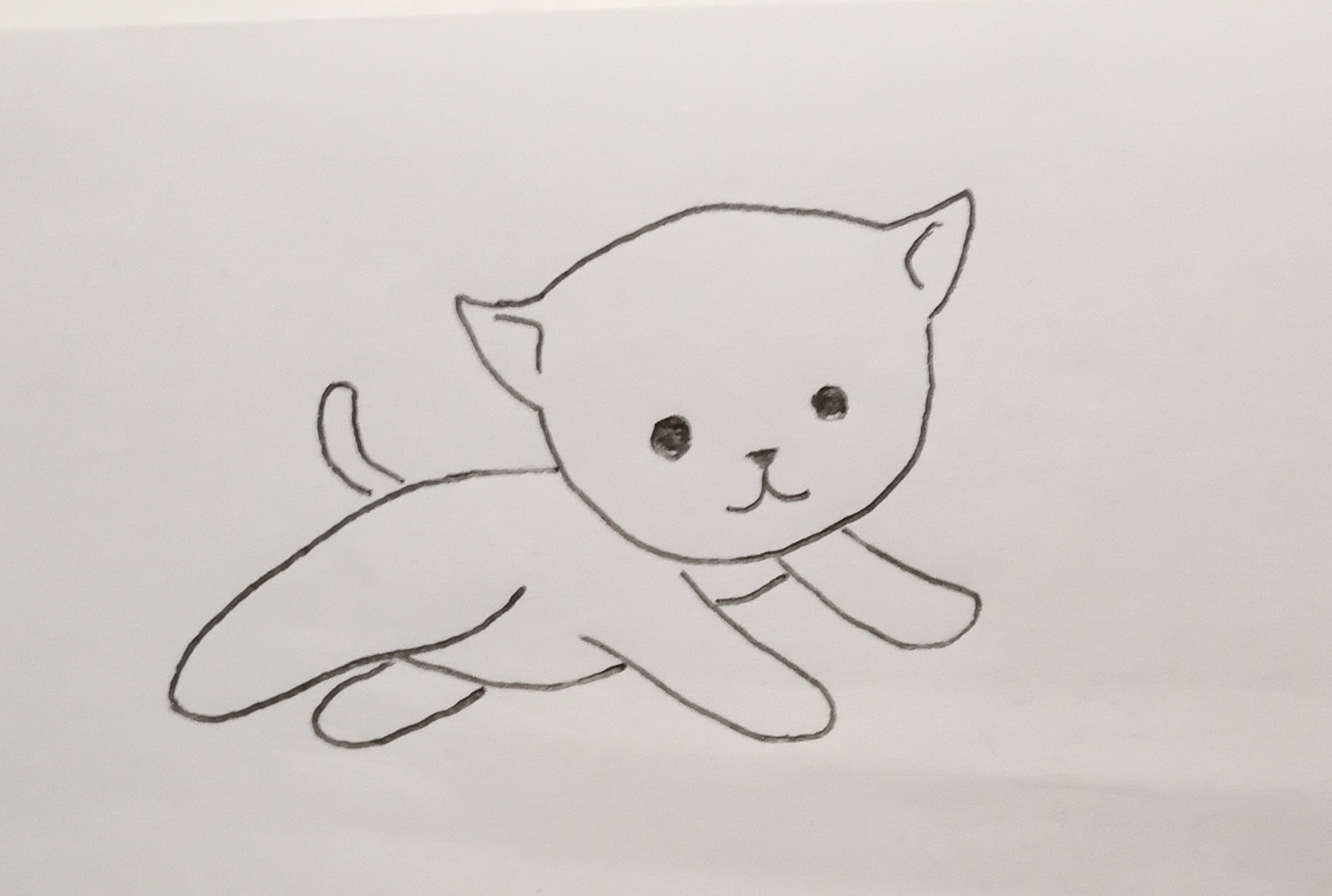 简笔画—小猫，简单3步画出小猫咪