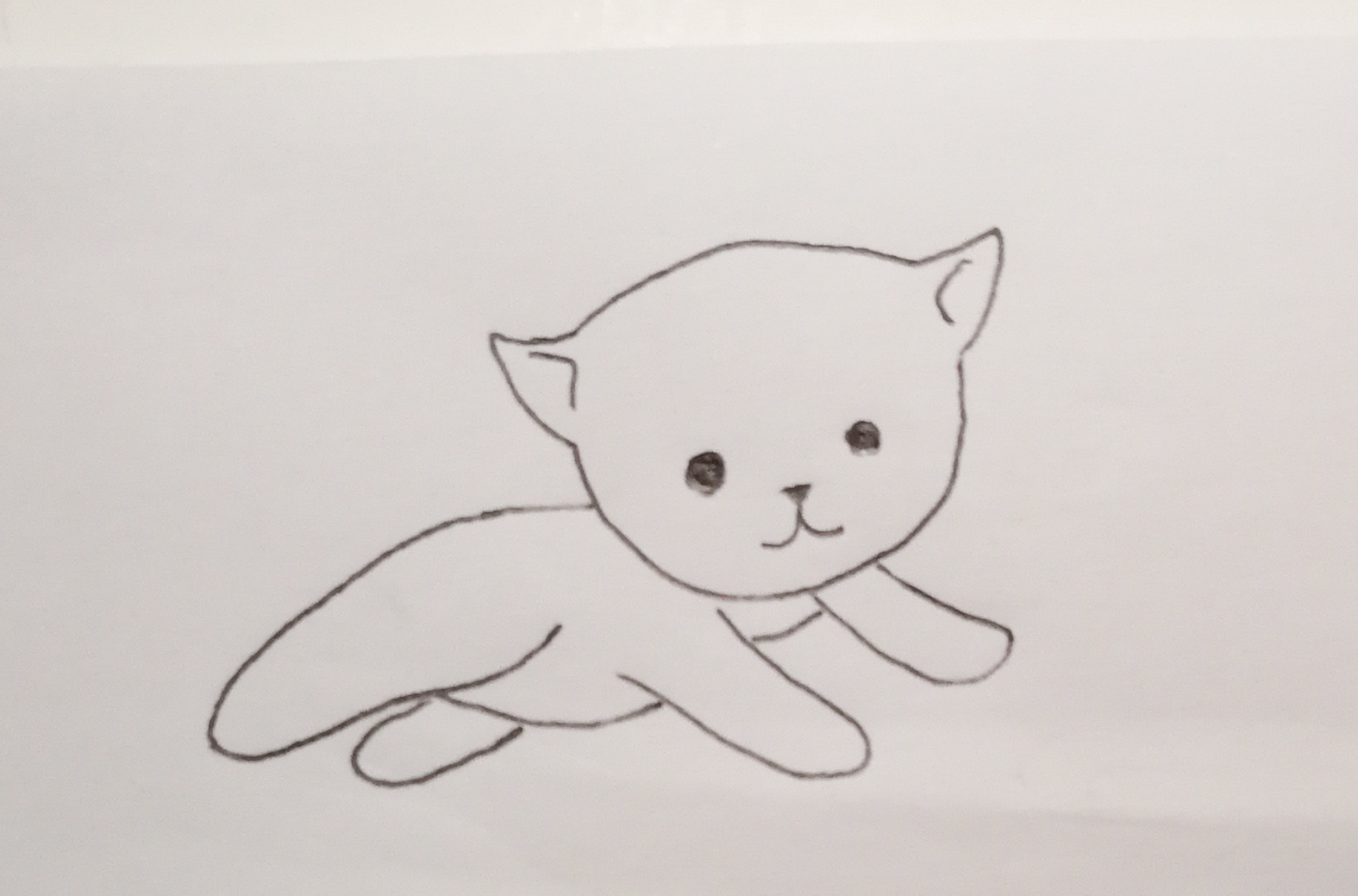 简笔画—小猫，简单3步画出小猫咪