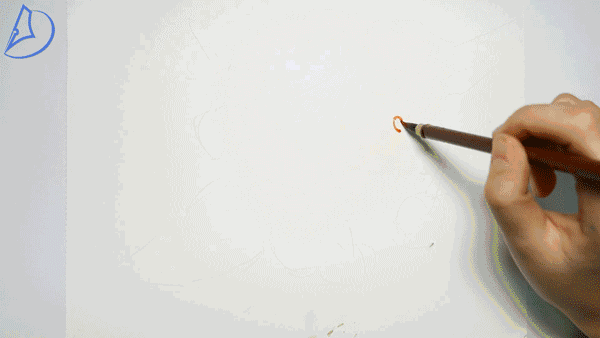 水彩画：过年了，家家户户挂灯笼，今天画可以吃的灯笼