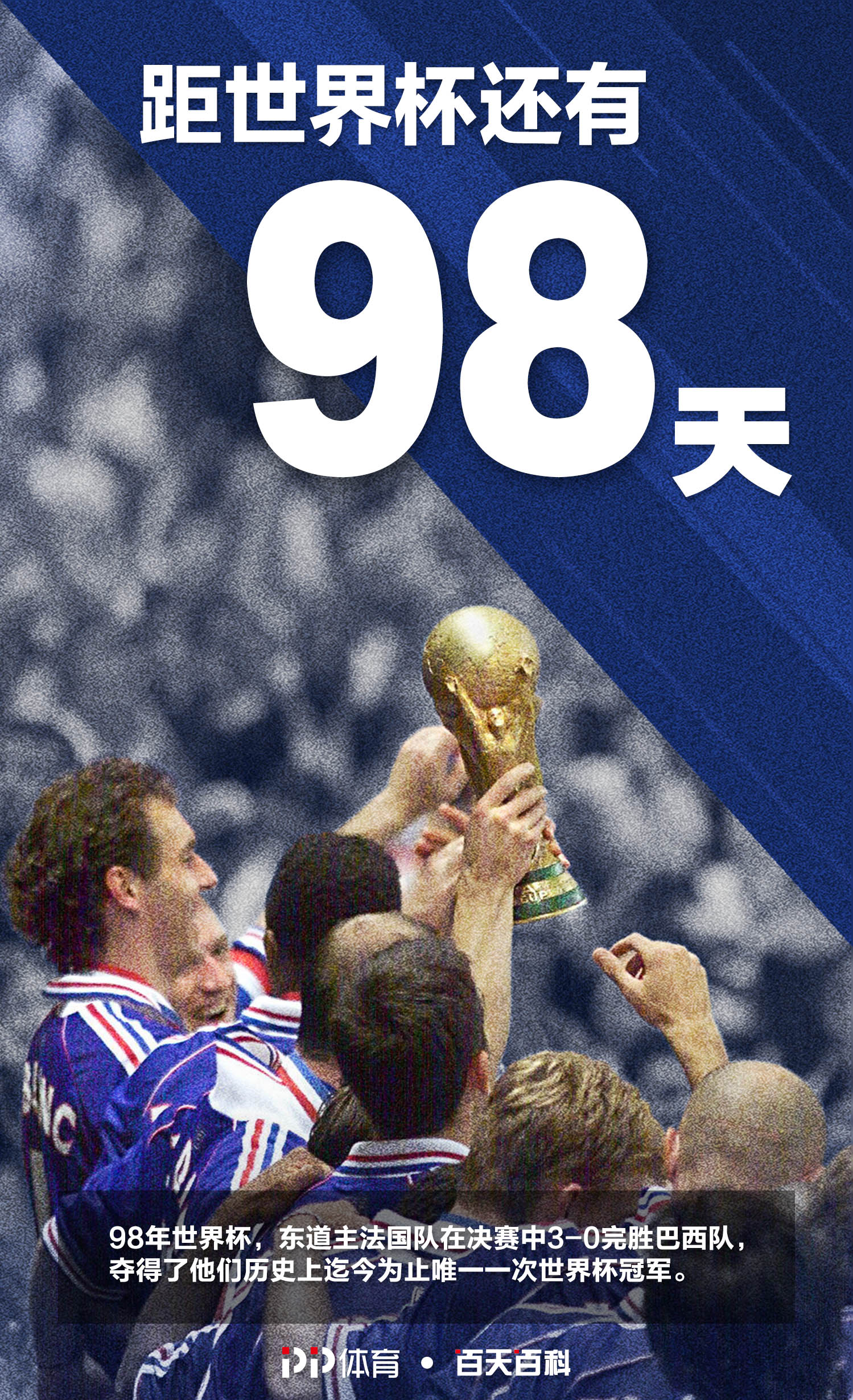 巴西世界杯冠军(数字世界杯：法国成功夺取了98年世界杯冠军)