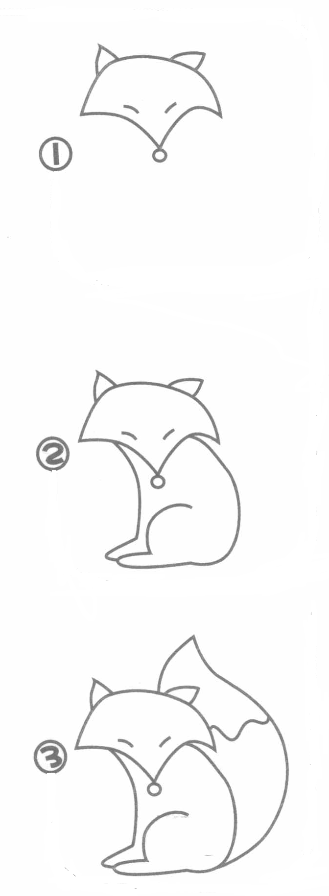 狐狸和狼的故事简笔画图片 _飞翔号