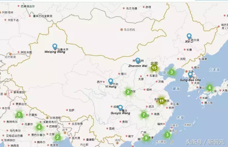 【全球顶尖AI人才地图】谷歌遥遥领先，中国专家总数世界第二