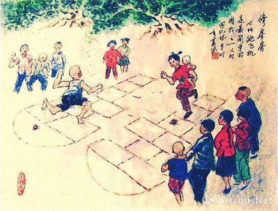 童年游戏：跳房子