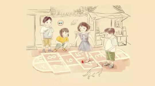 童年游戏：跳房子