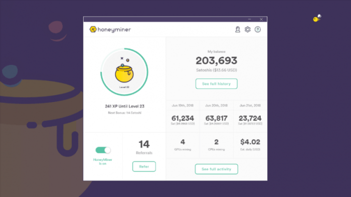 简单易用的比特币挖矿软件 Honeyminer