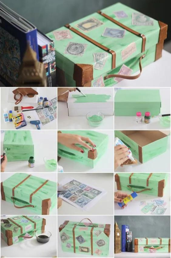 纸盒改造收纳盒步骤图片