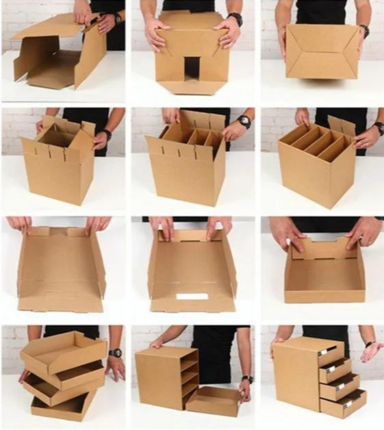 如何用纸箱做手工图片