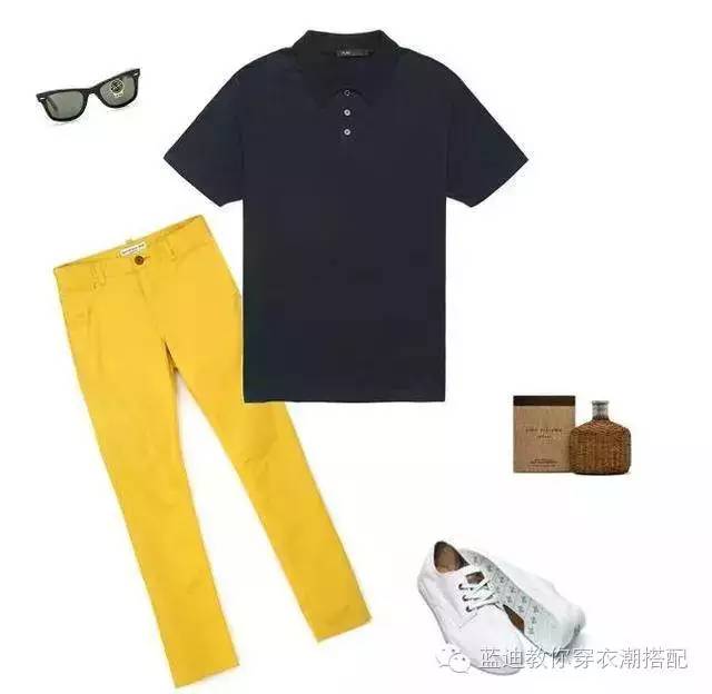 型男秋季穿搭秀，早秋各路型男的百搭亮色系色裤穿搭：黄色篇！