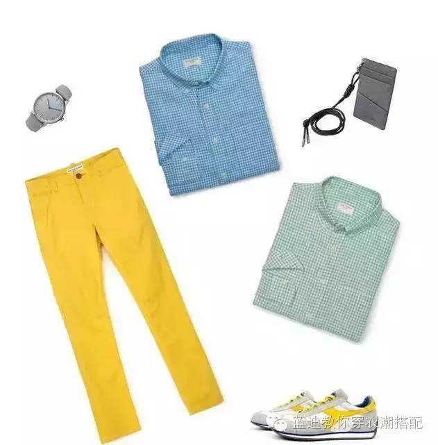 型男秋季穿搭秀，早秋各路型男的百搭亮色系色裤穿搭：黄色篇！