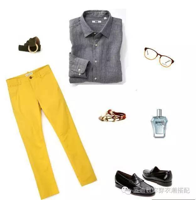 型男秋季穿搭秀，早秋各路型男的百搭亮色系色裤穿搭：黄色篇！