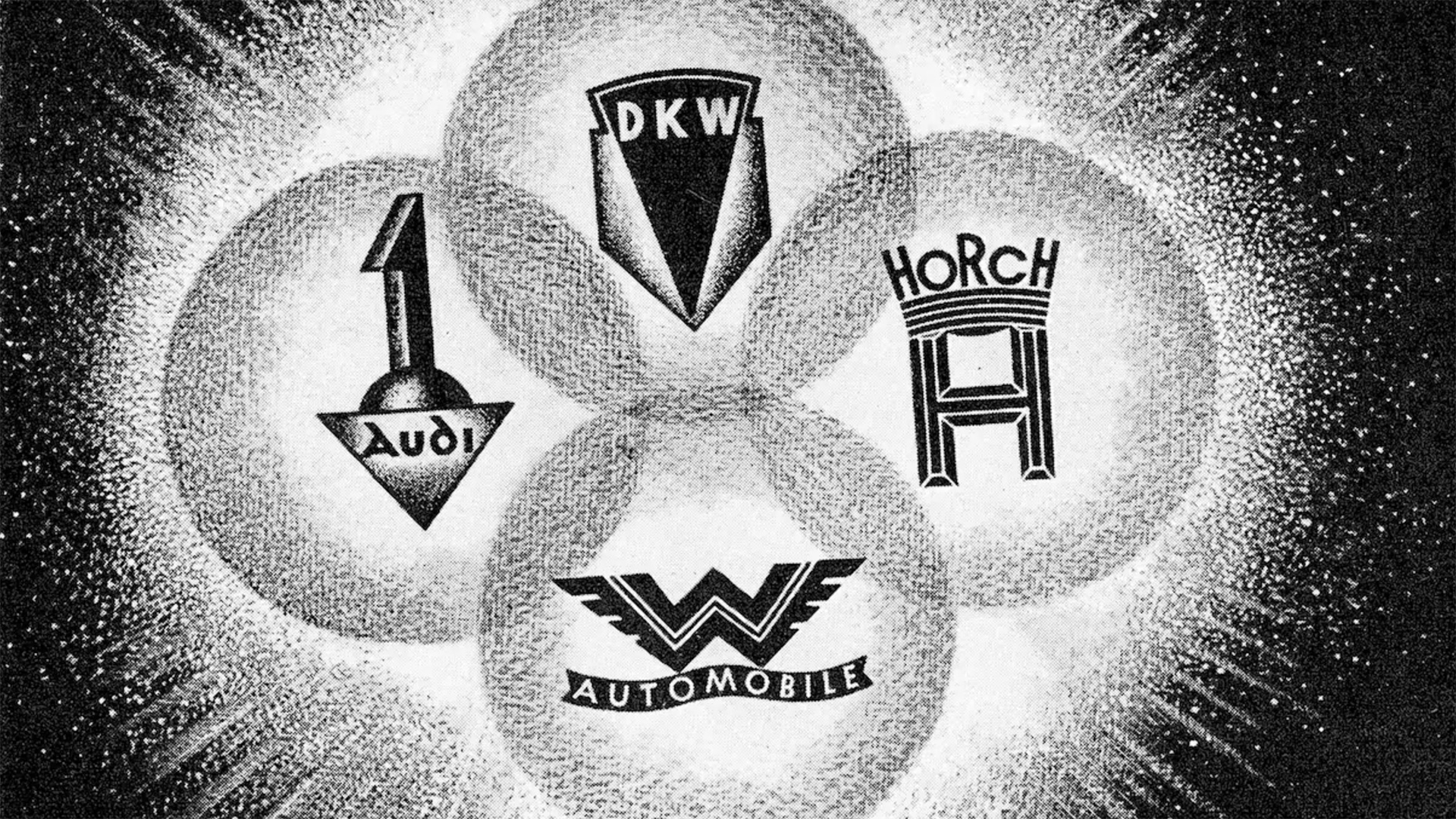 1933: 四环徽标——四品牌联合