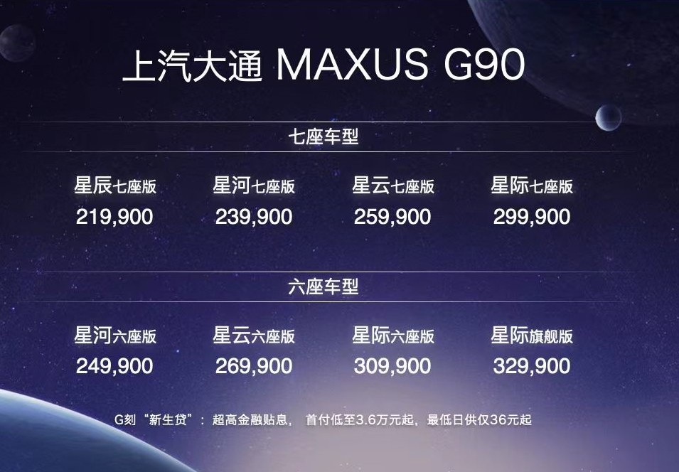 21.99万起，上汽大通MAXUS G90上市，商务MPV新“黑马”？