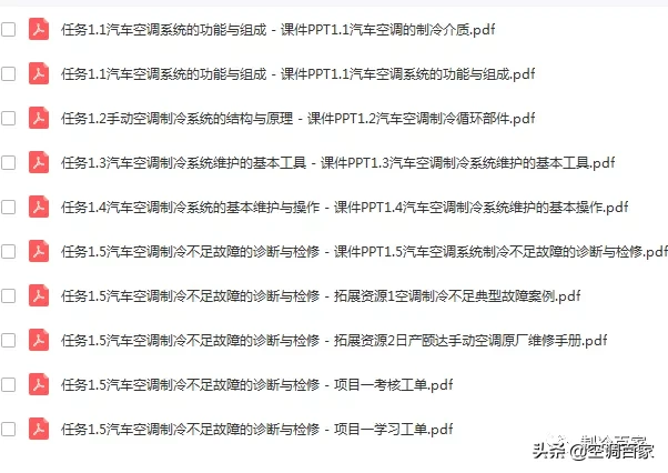 制冷空调专业高校课程集：汽车空调维修 （2套）