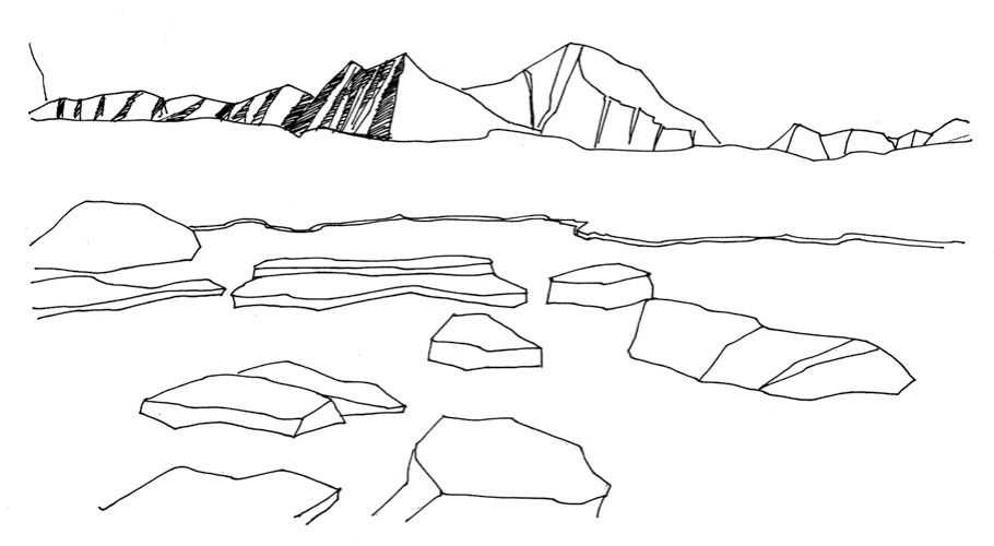 教你用排线条的方式画远山，这样画出来的山很美，适合小白学习
