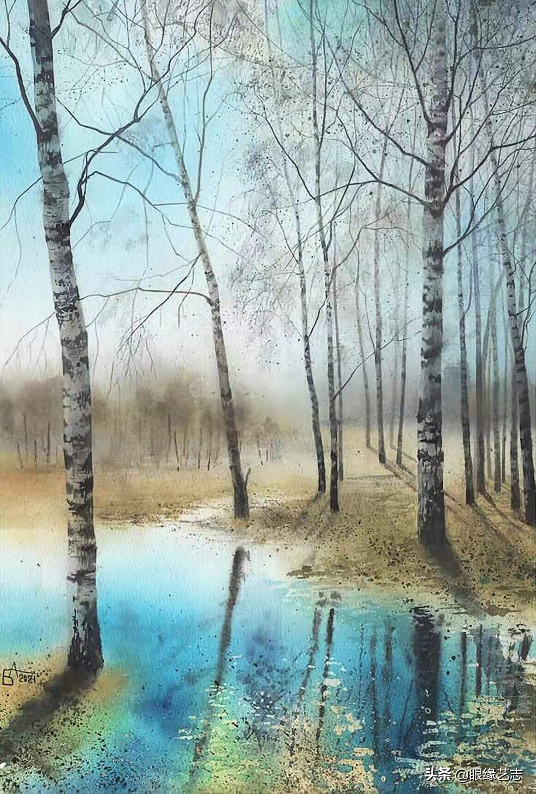 流年梦境，四季繁花。水彩伊人，临芳而画