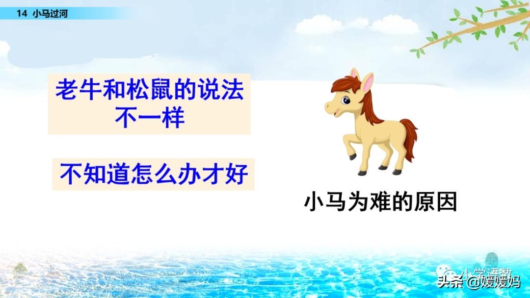 二年级下册语文课文14《小马过河》图文详解及同步练习