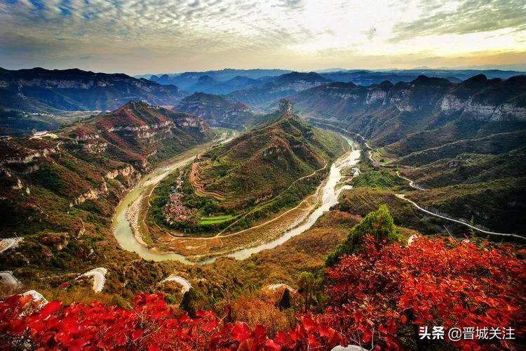晋城沁河第一湾太壮观了快来看
