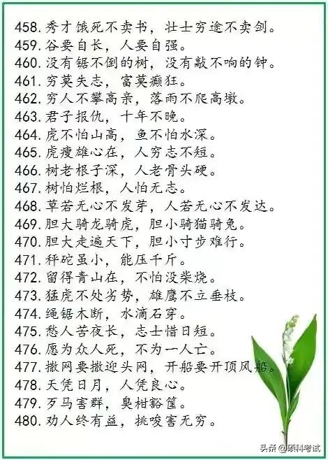 老祖宗留下的500句谚语，流传千古，每一句都饱含智慧，超经典！