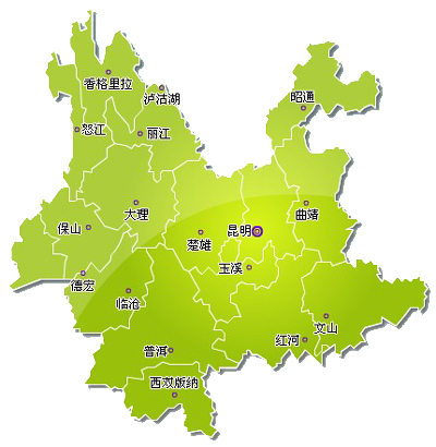 云南地区区域分布图图片