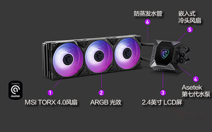 追求信仰，打造全家桶电脑必备产品——微星水冷散热器