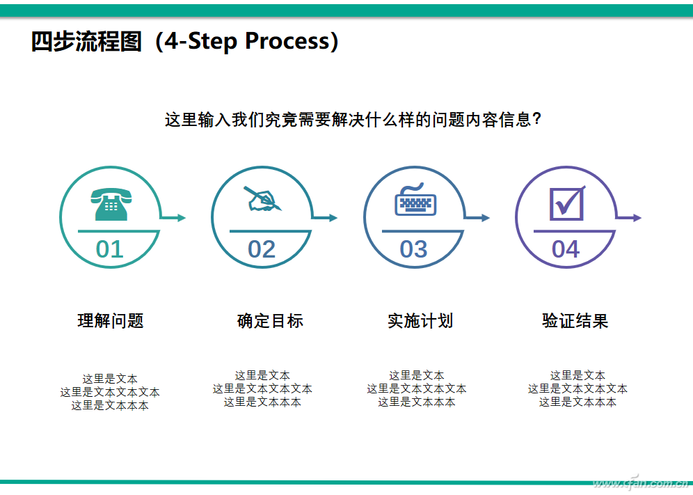 流程图怎么制作，PPT制作四步流程图？