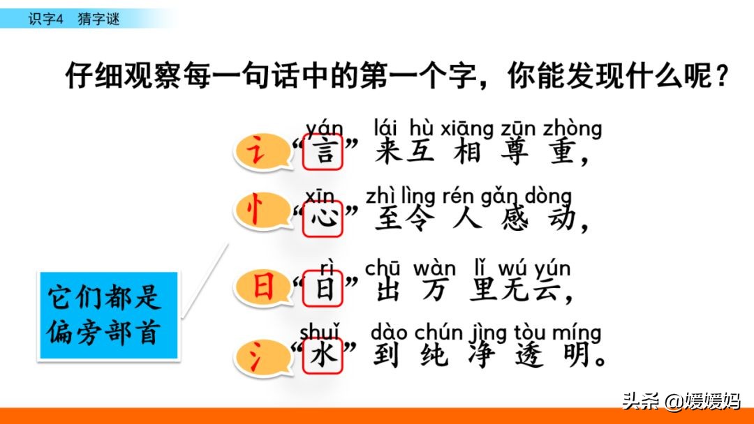 一年级下册语文识字4《猜字谜》图文详解及同步练习