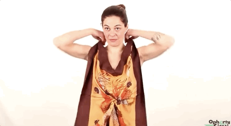 跟着爱马仕，3分钟学会一条丝巾的八种系法