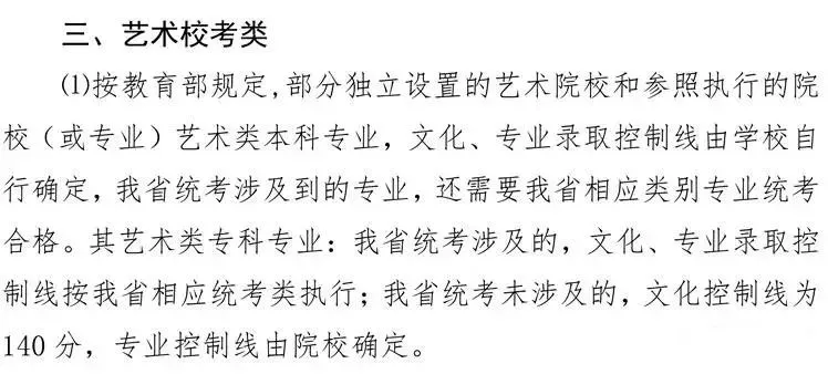 今年艺考生参考：各省市艺术类文化录取线汇总