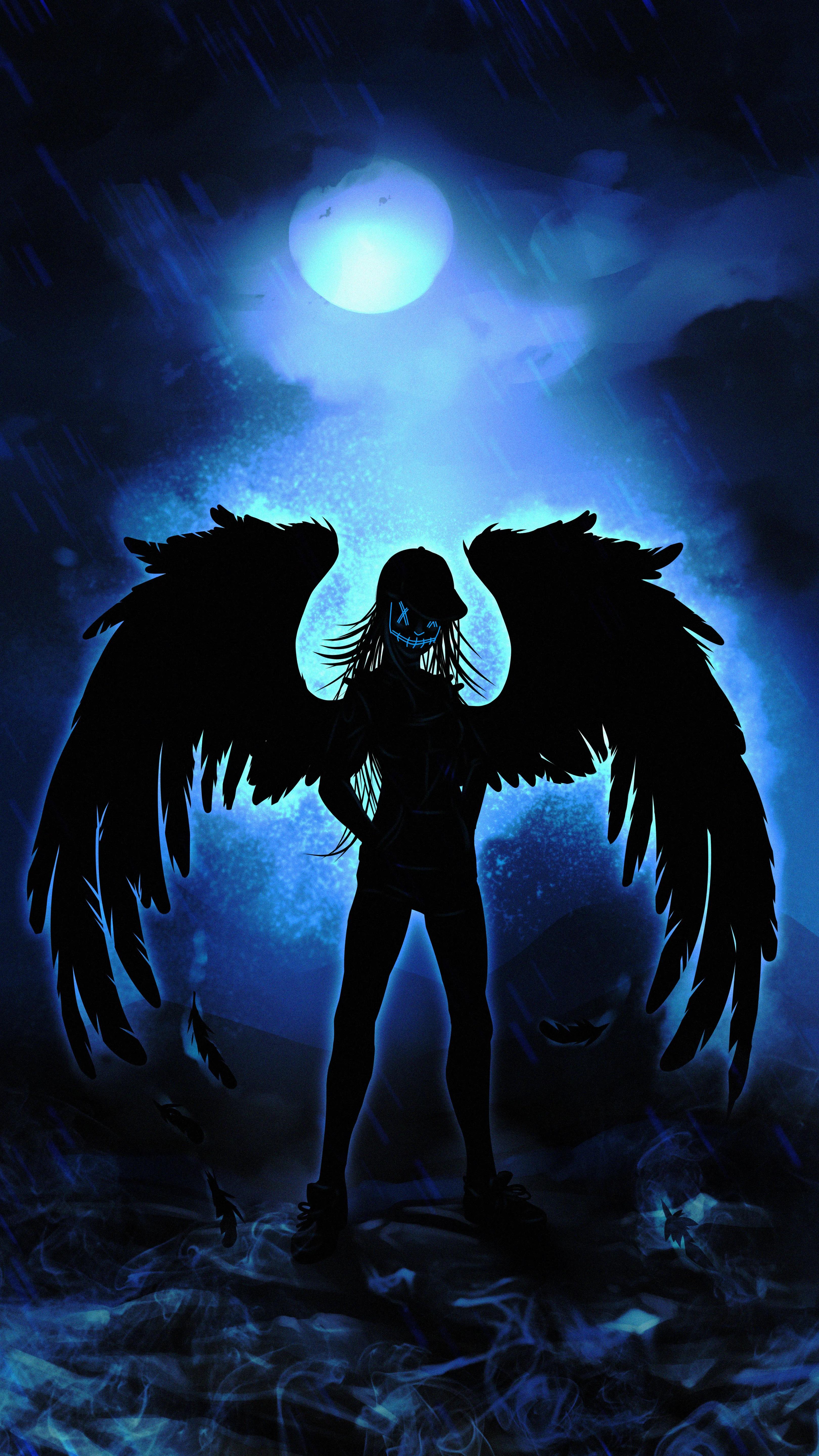 4k壁纸|天使与恶魔,即使背负黑色的翅膀,也要飞向天堂,飞向你