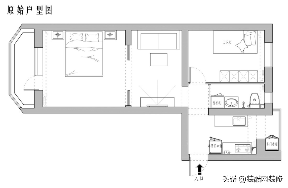 50㎡两室一厅，万能厨房、书房还有储物柜，堪称小户型教科书