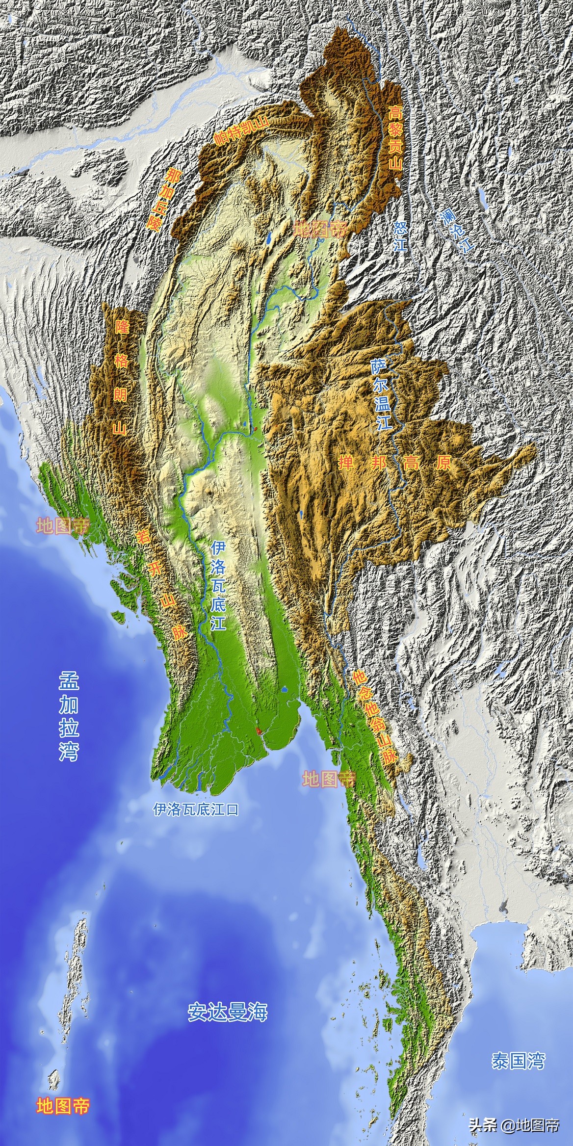 缅甸地图中文版(元朝曾饮马印度洋？缅中行省见证历史)