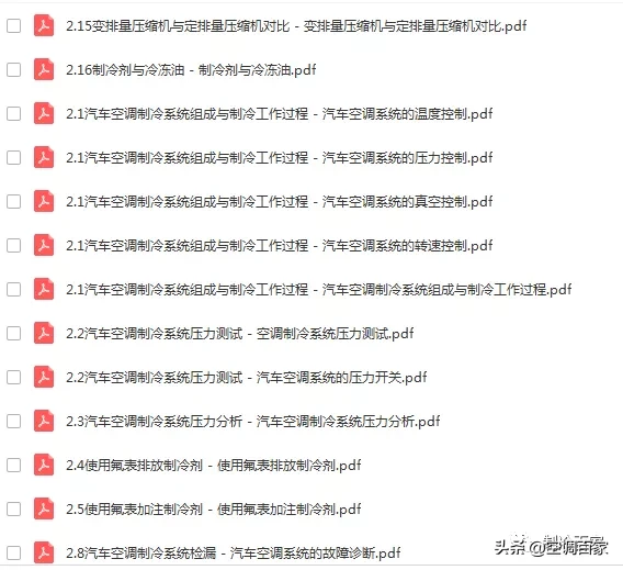 制冷空调专业高校课程集：汽车空调维修 （2套）