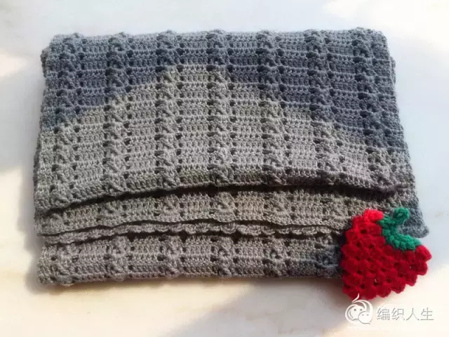 新手也能织的老少通吃 男女皆宜的一款钩针围巾（附图解）