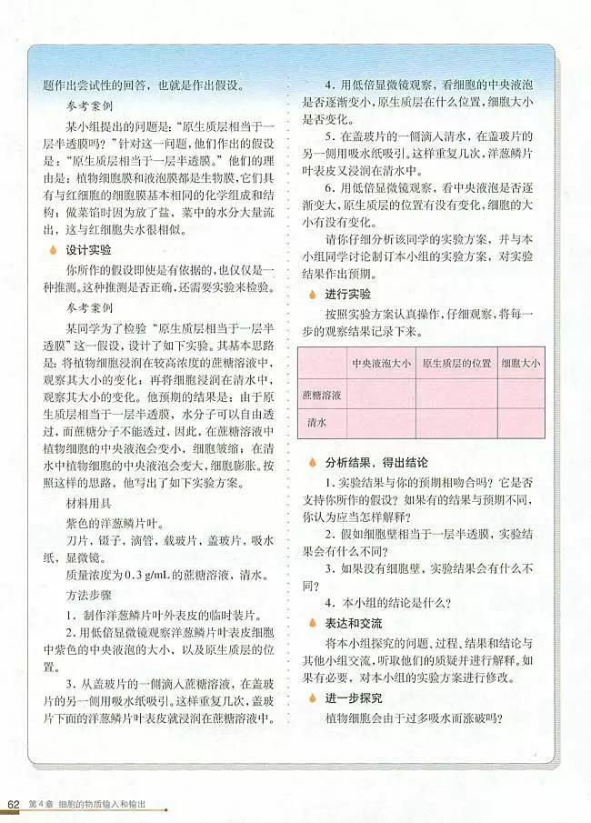 人教版高中生物（必修1）电子课本（高清版）