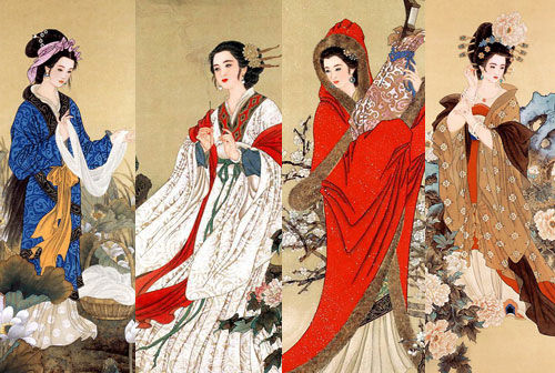 昭君与友：塞外孤雁鸣，汉宫旧梦深。