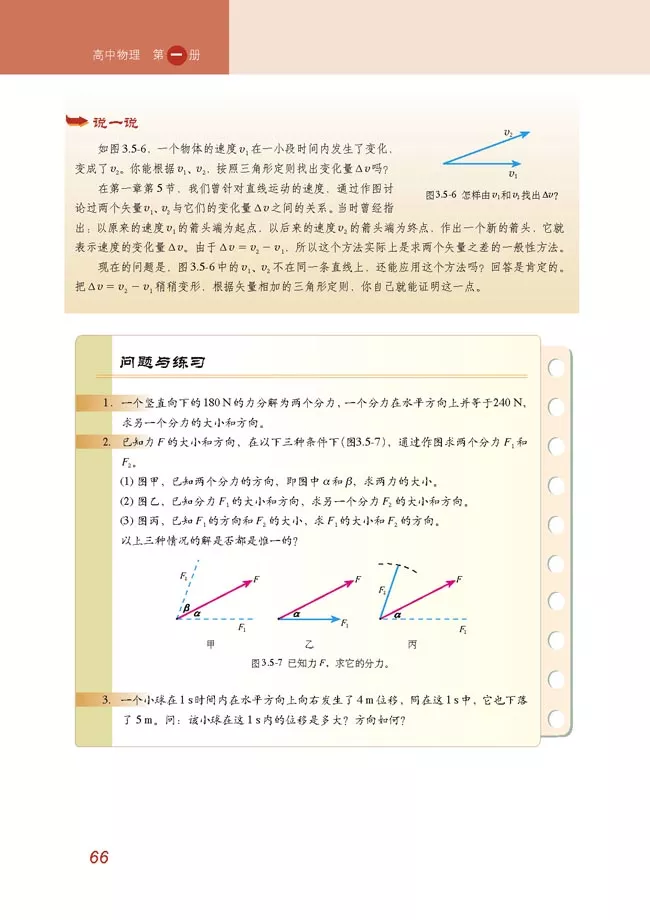 2020年高中物理（必修一）电子课本