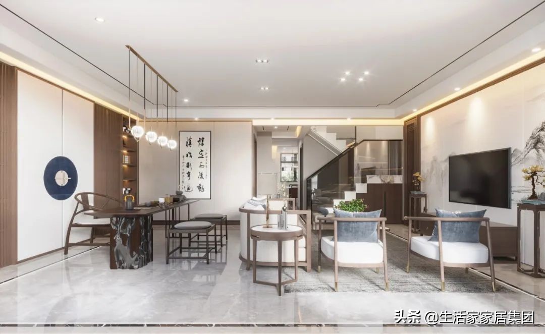 140㎡3室2厅，开放厨房、人字屋顶，这个家处处妙趣横生