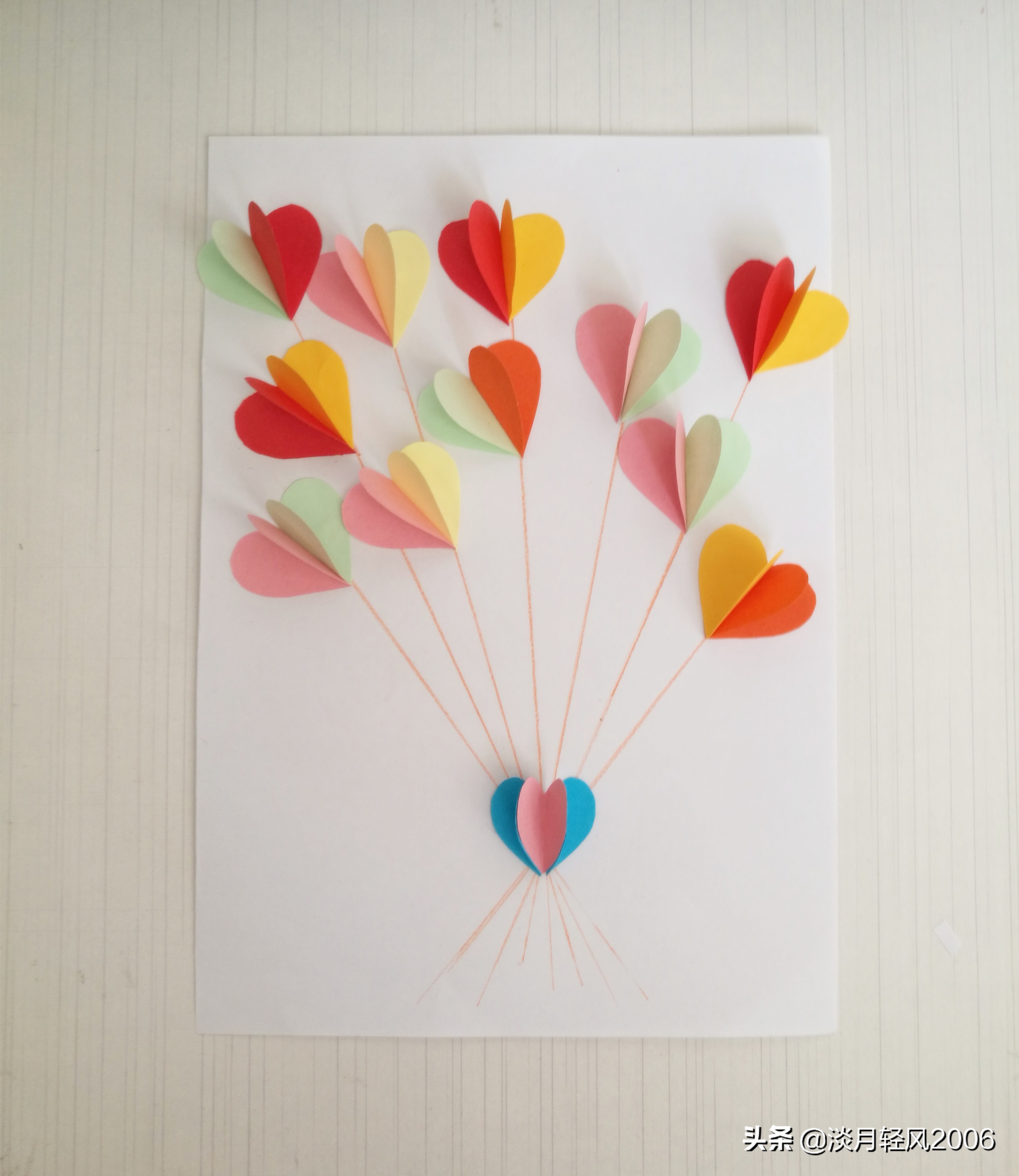 和妈妈心心相印在空白处写上祝福的话这个贺卡做完了,只用一种形状