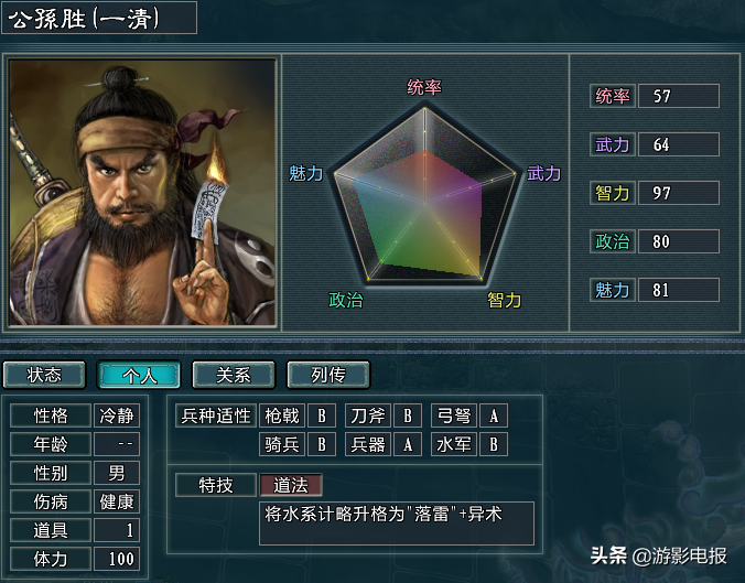 三国志11《水浒》游戏 卢俊义吴用对标吕布诸葛亮 那么宋江模板是谁
