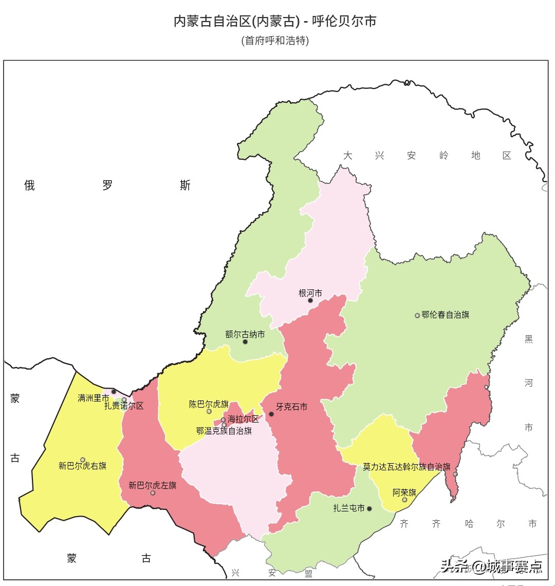 内蒙古自治区最新行政区划,坐拥103个县级行政区,个个面积辽阔