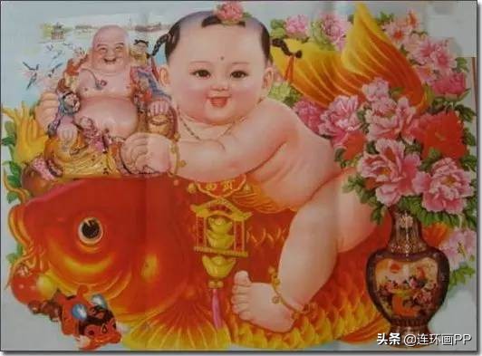 「招财纳福」年年有鱼的娃娃年画大集合，太萌太可爱了