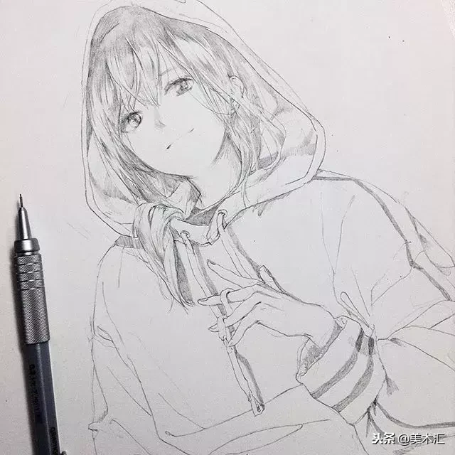 线条感十足的动漫人物素描,超美