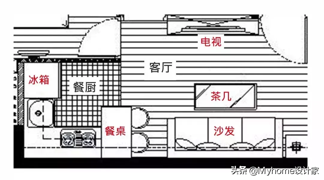 10㎡客厅的10种布局方案,客餐厅一体,小户型还大两倍